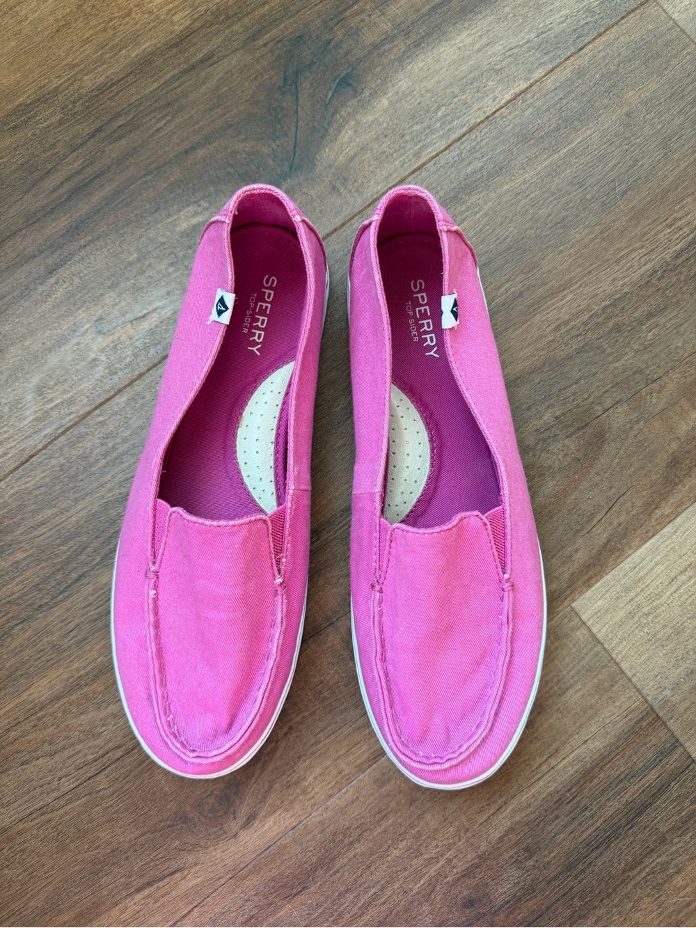Sperry Pink Slip-On Canvas Loafers - Picture 2 of 9